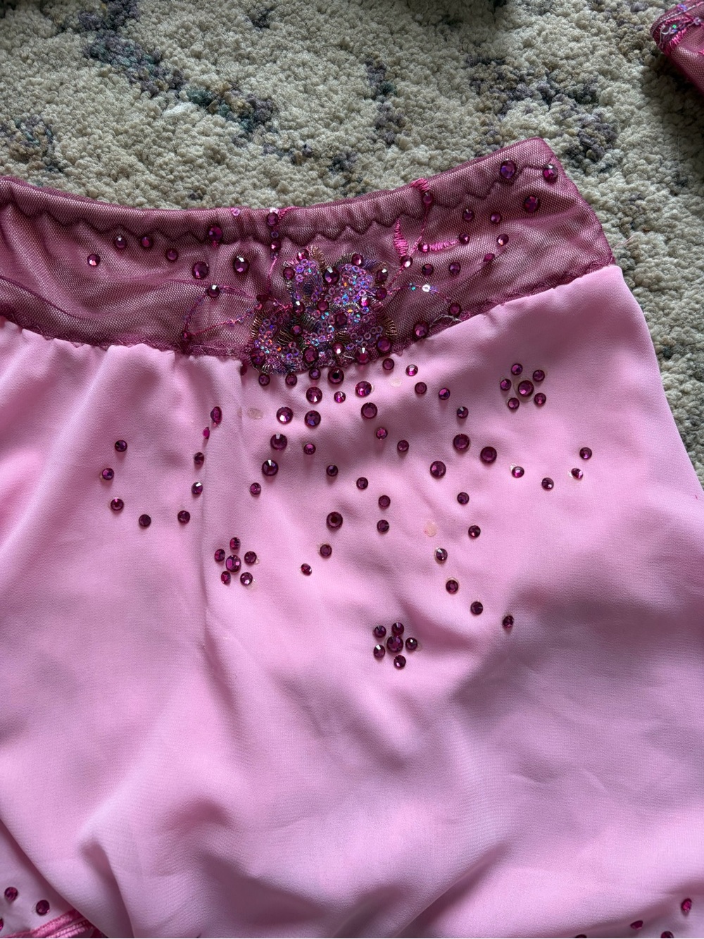 Custom Light Pink Two Piece Dance Costume - Picture 6 of 7